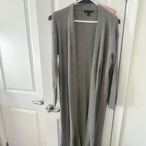 Banana Republic Gray Open Front Long Cardigan Sweater